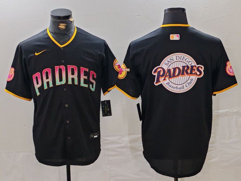 Men San Diego Padres Blank Black Jointly 2024 Nike MLB Jersey style 1
